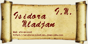Isidora Mlađan vizit kartica